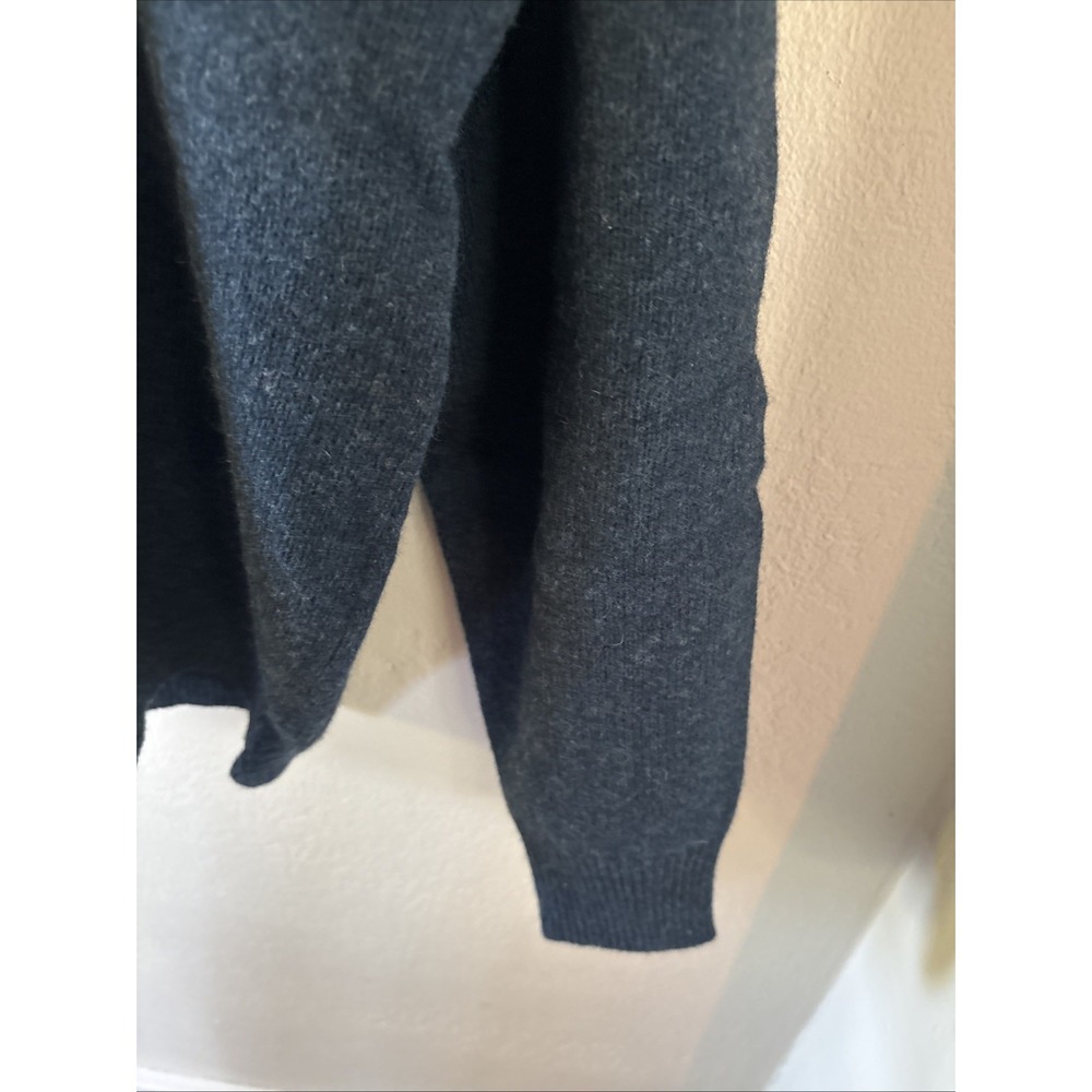 Vintage Jockey Mens XL Blue 100% Lambswool Button Collar Pullover Sweater - Picture 4 of 8